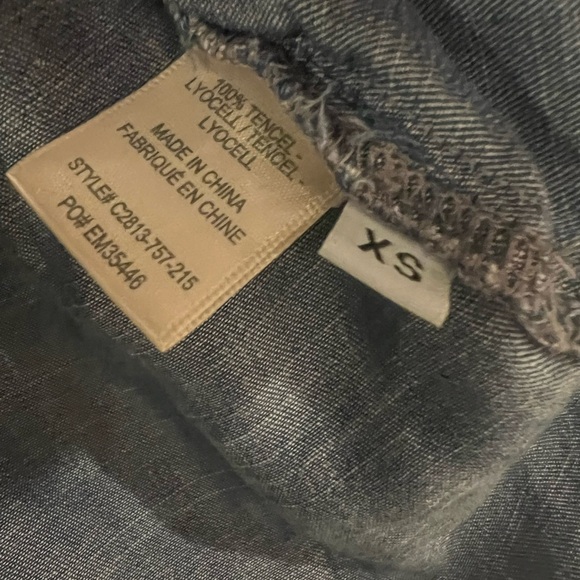 Anthropology Cloth & Stone Denim Chambray Blouse - Picture 6 of 6